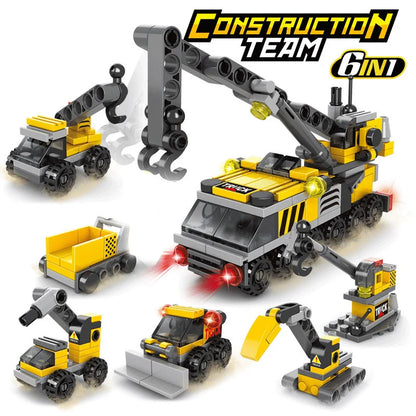 New City Fire Fighting Truck Car Vehicle Police Building block T