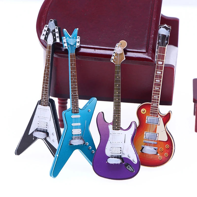 Miniature Electric Guitar Dollhouse Accessory