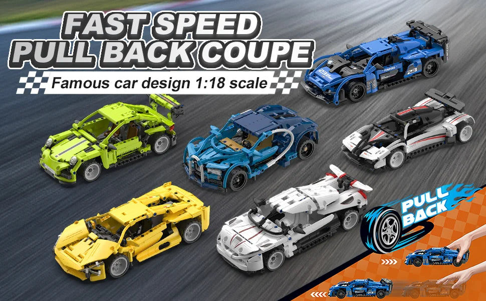 City Speed Car Building Blocks 451PCS Luxury Auto Racing Vehicle